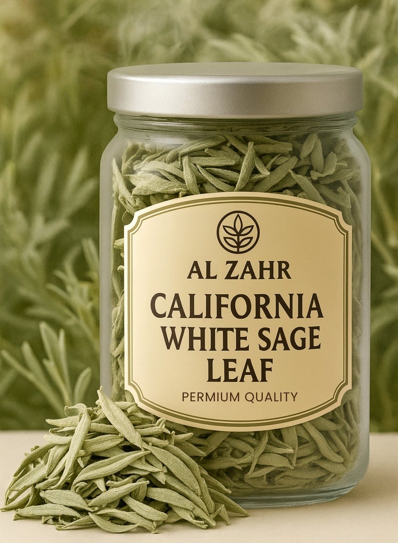 زهر أوراق مريمية كاليفورنيا البيضاء من AL ZAHR - أوراق مجففة نقية 100%، من مصادر طبيعية، مصنفة يدويًا، للاستخدام في العلاج بالروائح، والاستخدامات في الطهي، والديكور المنزلي، والعلاجات العشبية - Image 1