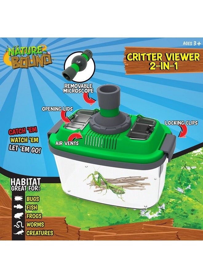 Nature Bound 2 In 1 Habitat With Microscope For Insects And Other Critters Includes Removable Lid With Vents Removable Portable Microscope  - Image 4