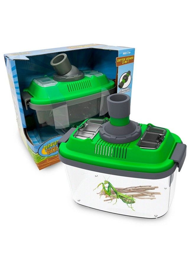 Nature Bound 2 In 1 Habitat With Microscope For Insects And Other Critters Includes Removable Lid With Vents Removable Portable Microscope  - Image 1