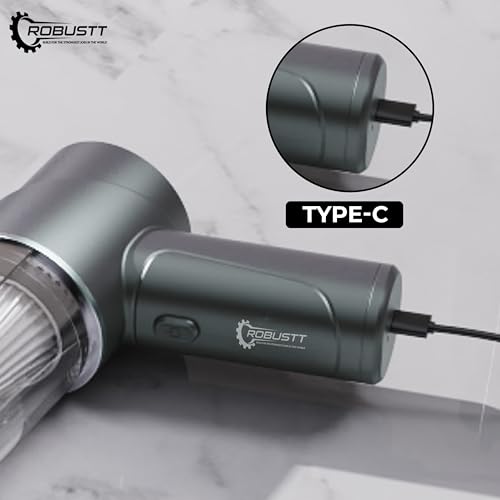 Robustt Wireless Portable Car Vacuum Cleaner with Blower | 2 in 1 Vaccum Cleaner | Powered by 2000MAH | Hepa Filter | 4000pa Suction Power| High Power Copper Motor | Multifunctional - Image 2