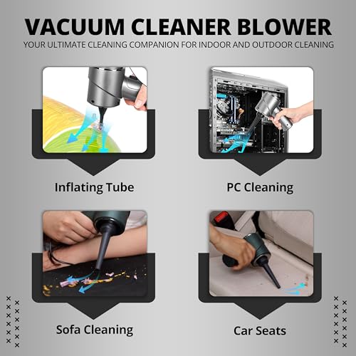 Robustt Wireless Portable Car Vacuum Cleaner with Blower | 2 in 1 Vaccum Cleaner | Powered by 2000MAH | Hepa Filter | 4000pa Suction Power| High Power Copper Motor | Multifunctional - Image 5