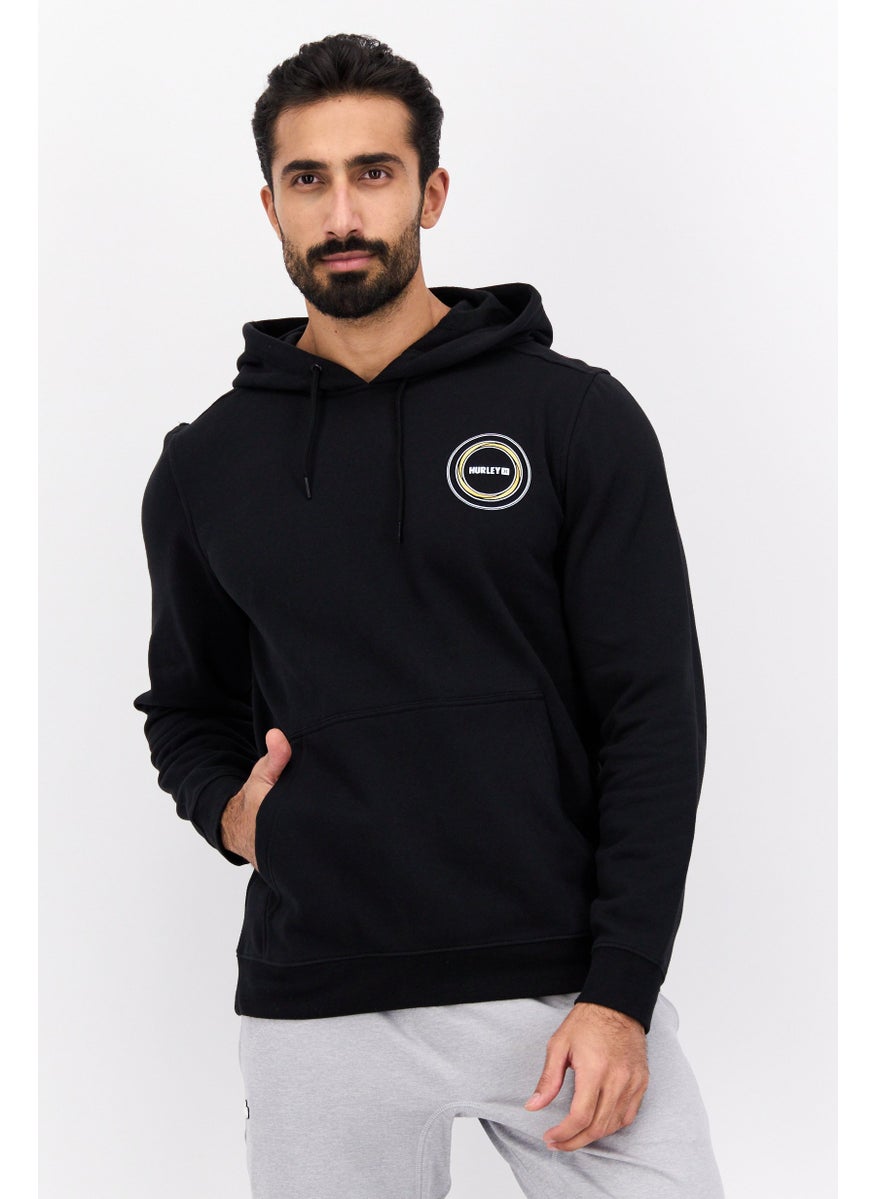 Hurley Men Sportswear Fit Long Sleeves Training Hoodie, Black  - Image 1