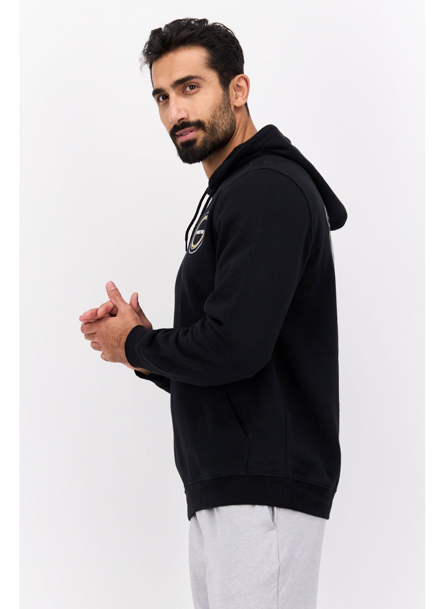 Hurley Men Sportswear Fit Long Sleeves Training Hoodie, Black  - Image 2