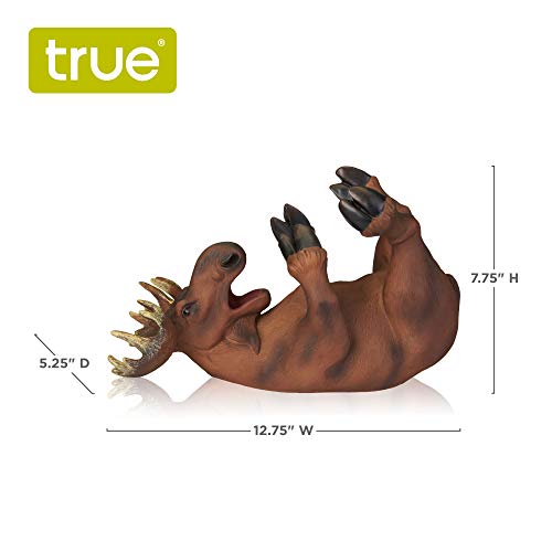 True Mischievous Moose Polyresin Wine Bottle Holder - Tabletop Wine Storage Rack, Gifts for Wine Lovers, Brown, Holds 1 Standard Wine Bottle - Image 3