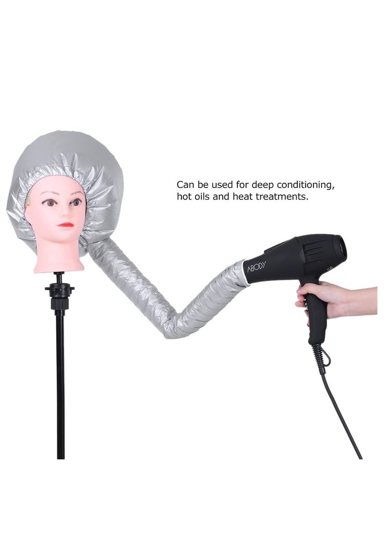 Generic High Quality Hair Dryer, Portable Soft Hair Drying Cap, Hair Dryer for Women, Fast Drying Time and Low Noise, Home Hairdressing Salon Supplies, Adjustable Attachments, Silver  - Image 4