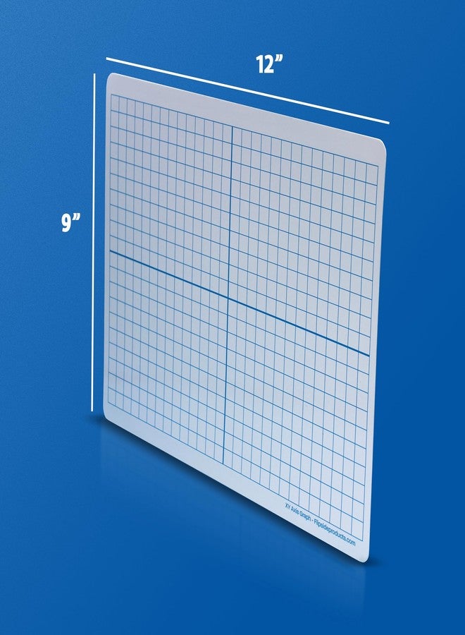 Flipside Products 9" x 12" Two-Sided XY Axis Dry Erase Learning Mat, Flexible, Education Learning, Graph, Economical - 24 Pack - Image 3