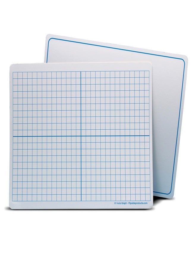 Flipside Products 9" x 12" Two-Sided XY Axis Dry Erase Learning Mat, Flexible, Education Learning, Graph, Economical - 24 Pack - Image 1