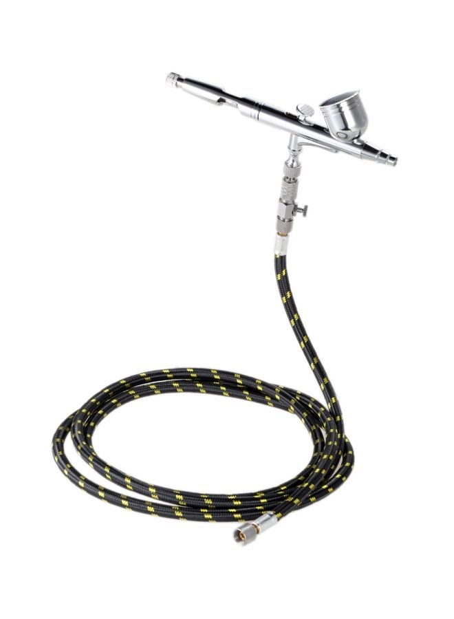 NIBEMINENT Double Action Airbrush Set Black/Silver 24.5x7x17cm - Image 1