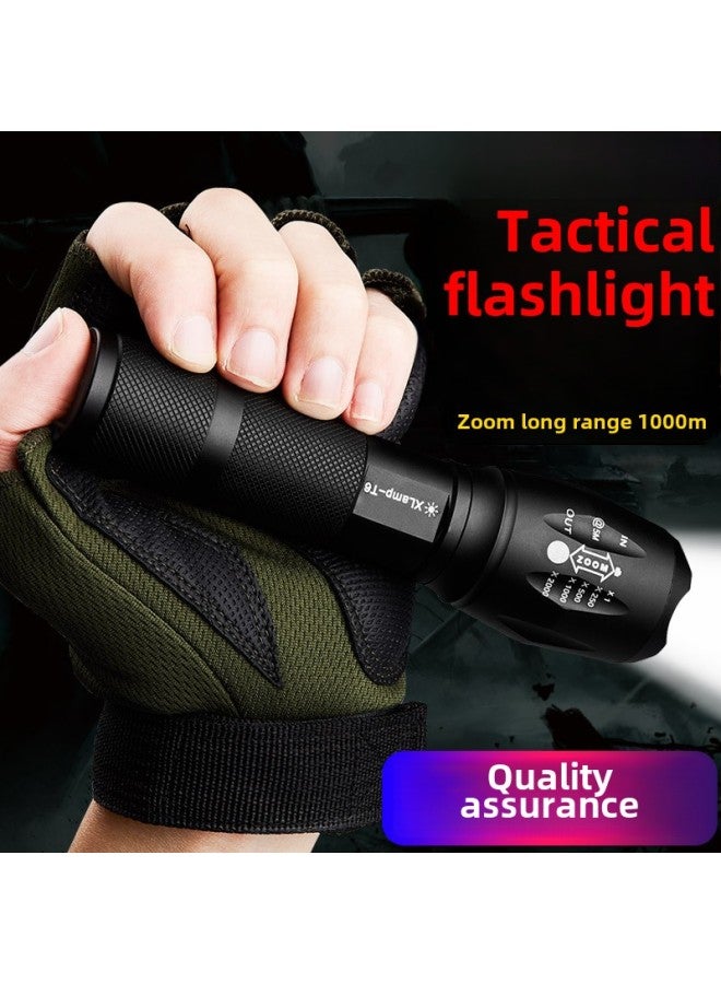 Strong Flashlight Flashlight Rechargeable Special Force Bright Long-range Outdoor Household Durable Mini Portable Small Electric Light-Product Specifications:1005DC Built-in Large-capacity Lithium Battery Can Zoom Super Bright  - Image 1