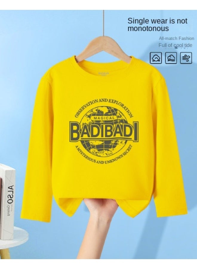 Badibadi Children's Long Sleeve T-shirt, 2025 Autumn Boys Cotton Top, Middle & Older Kids Soft Base Layer, Breathable Autumn Fashion Trend - Image 1
