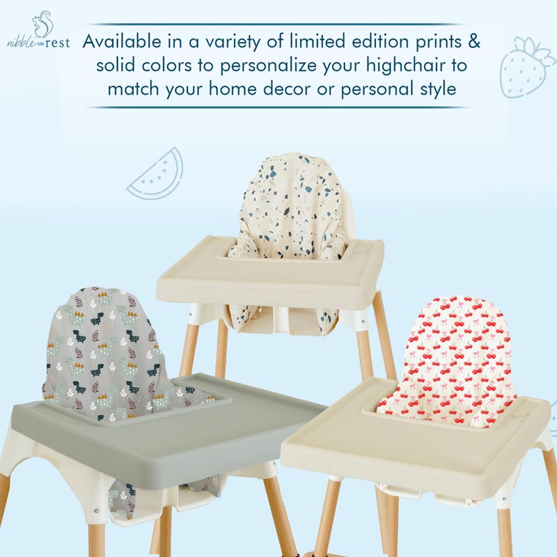 Nibble and Rest Highchair Insert Cover, Compatible for IKEA Antilop Highchair, High Chair Accessories Stain-Proof and Wipeable Insert Cover (Cushion NOT Included)(Pink Posies) - Image 5