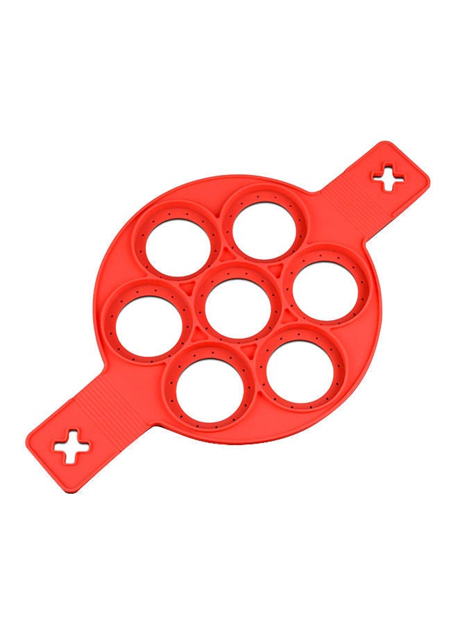 NIBEMINENT Silicone Pankcake And Egg Mould Red 