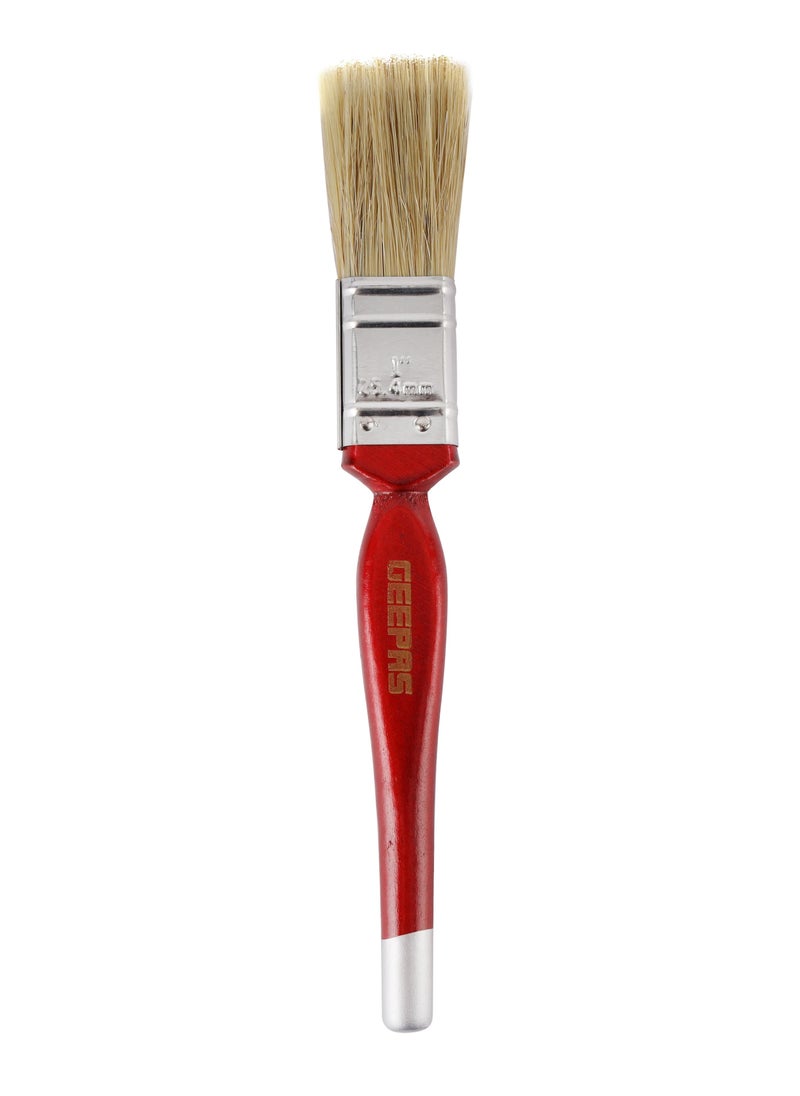 GEEPAS - Geepas 1" Paint Brush GT59310, 30% Bristles and 70% Silk, Ideal For a Variety of Surfaces and Paints, Suitable for Home and Business Use, Red - Image 1