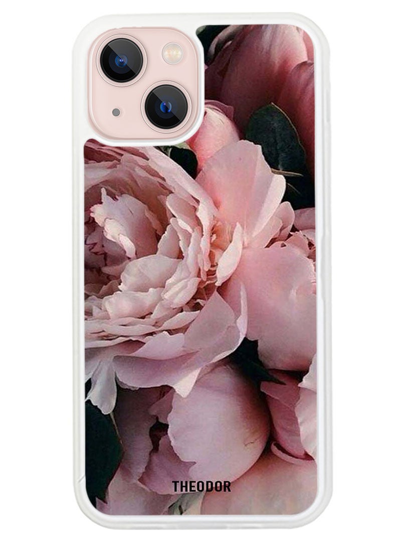 Theodor Protective Case Anti Scratch Shock Proof Cover For APPLE IPHONE 14 Flowers 1 (White Bumper) - Image 1