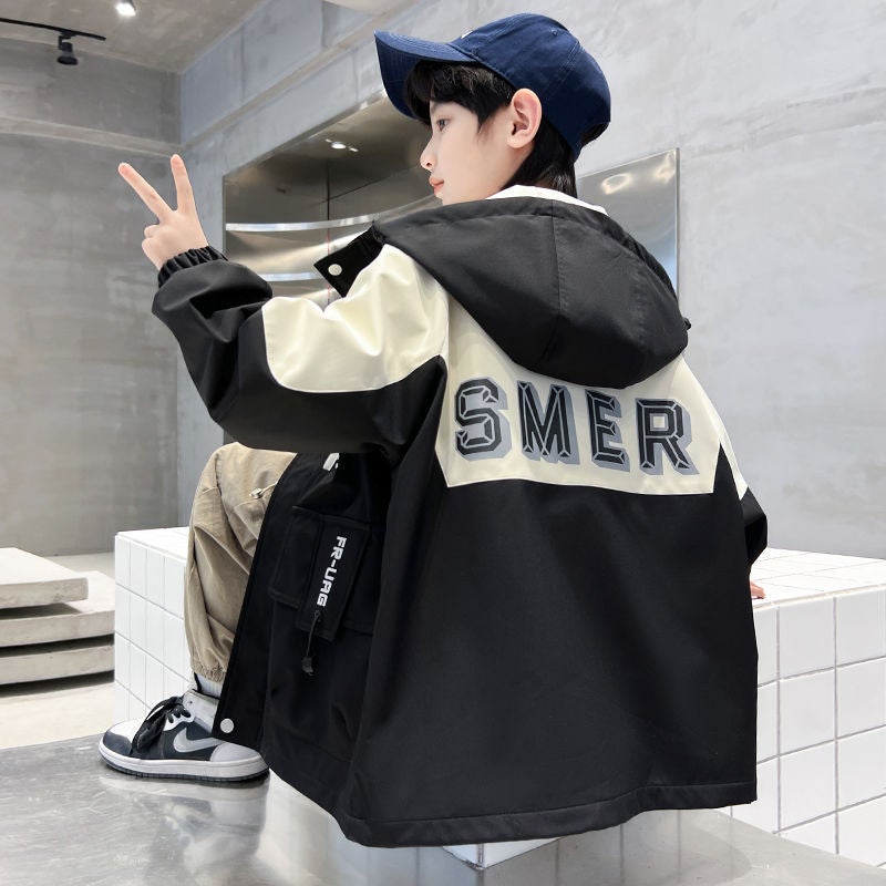 Boys' New Coat Big Children'S Outdoor Street-Fried Jacket Boys Casual Top Internet Celebrity Trendy Brand - Image 2