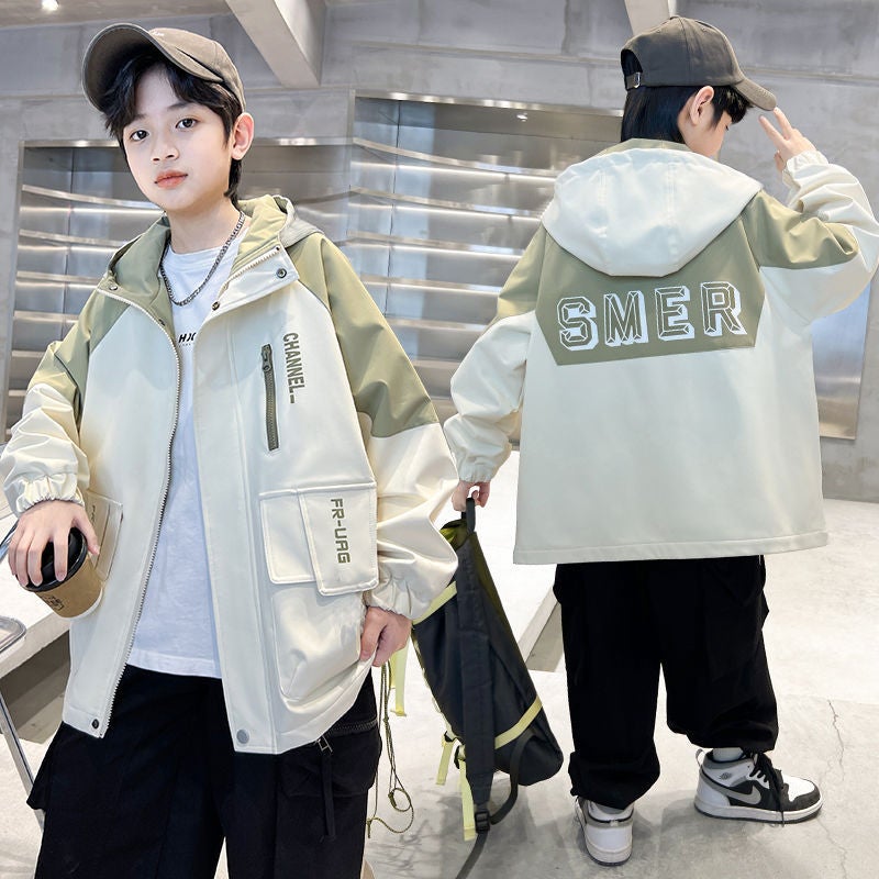 Boys' New Coat Big Children'S Outdoor Street-Fried Jacket Boys Casual Top Internet Celebrity Trendy Brand - Image 4