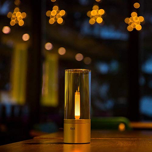 YEELIGHT Candela, Rechargable Smart LED Ambiance Romantic Candle Light, Bluetooth App Control Rotate Control,1800K Yellow Light Diammable, Night Light Bedside Lamp - Image 4