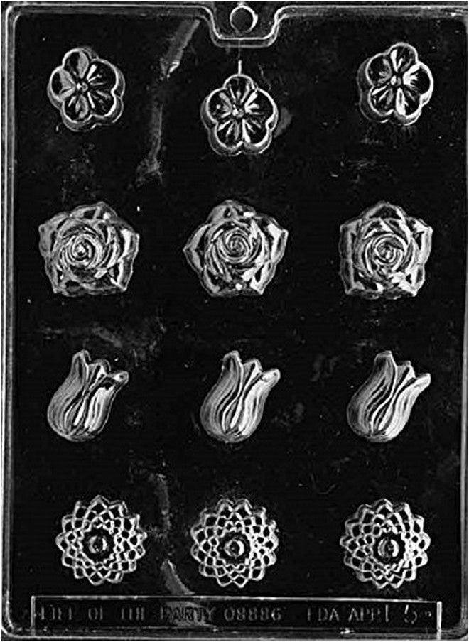 Grandmama's Goodies F005 Assorted Flowers Chocolate Candy Soap Mold With Exclusive Molding Instructions  - Image 2