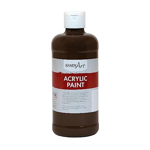 Handy Art Student Acrylic Paint 16 ounce, Burnt Umber - Image 1