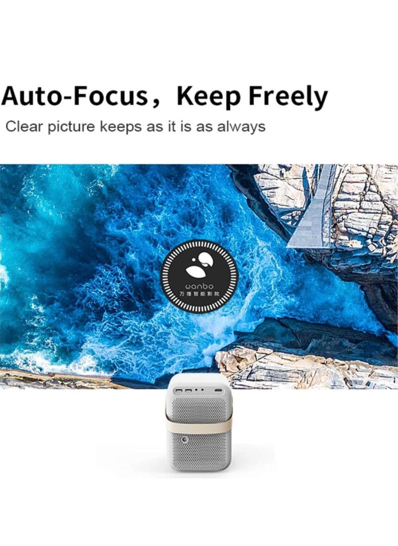 wanbo - Global Version Wanbo T6 MAX Projector 4K 1080P Android 9.0 Mini Projector 550ANSL Lumens 2G+16G 5G WiFi BT5.0 Projector AI Voice Lamp Life 20,000 Hours 4K Home Theater - Image 1