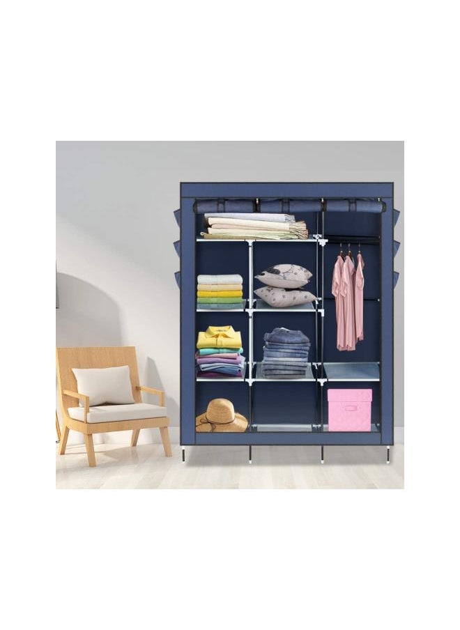 Generic - 69inch Portable Closet Organizer Wardrobe,Clothes Closet Shelves with Non-Woven Fabric Waterproof Sturdy Storage Organizer Bedroom Hanging Closet Wardrobe Closet,Quick and Easy to Assemble - Image 1