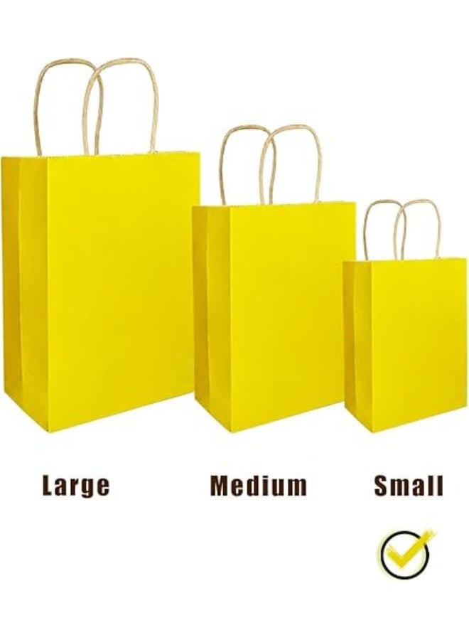 32 قطعة من اكياس كرافت بمقابض  مقاس 21 × 15 × 8 سم، اكياس هدايا صغيرة 16 كيس بالوان مختلفة داكنة متعددة الاستخدامات - Image 3