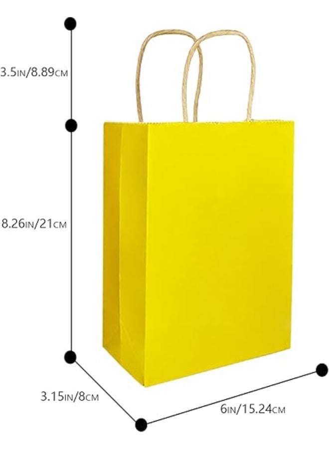 32 قطعة من اكياس كرافت بمقابض  مقاس 21 × 15 × 8 سم، اكياس هدايا صغيرة 16 كيس بالوان مختلفة داكنة متعددة الاستخدامات - Image 2