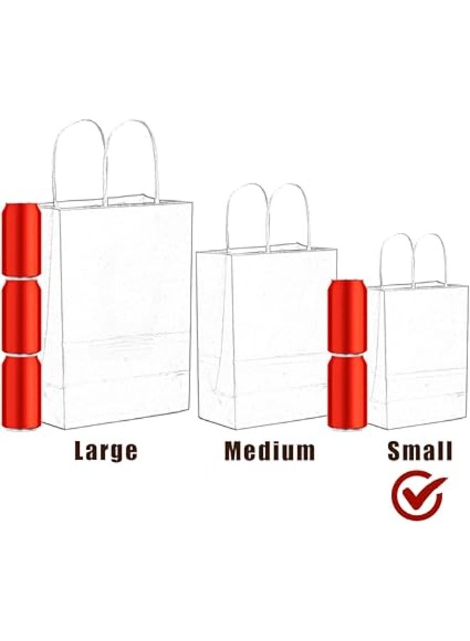 32 قطعة من اكياس كرافت بمقابض  مقاس 21 × 15 × 8 سم، اكياس هدايا صغيرة 16 كيس بالوان مختلفة داكنة متعددة الاستخدامات - Image 4