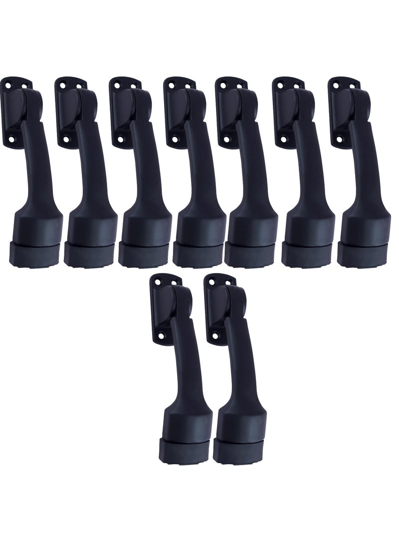 MALAIKAH Malaikah Royal Black Heavy Duty Gate Stopper for The Door with Rubber Grip 5Inch Long Door Stopper for Wooden Door Door Mounted Pack of 9  - Image 1