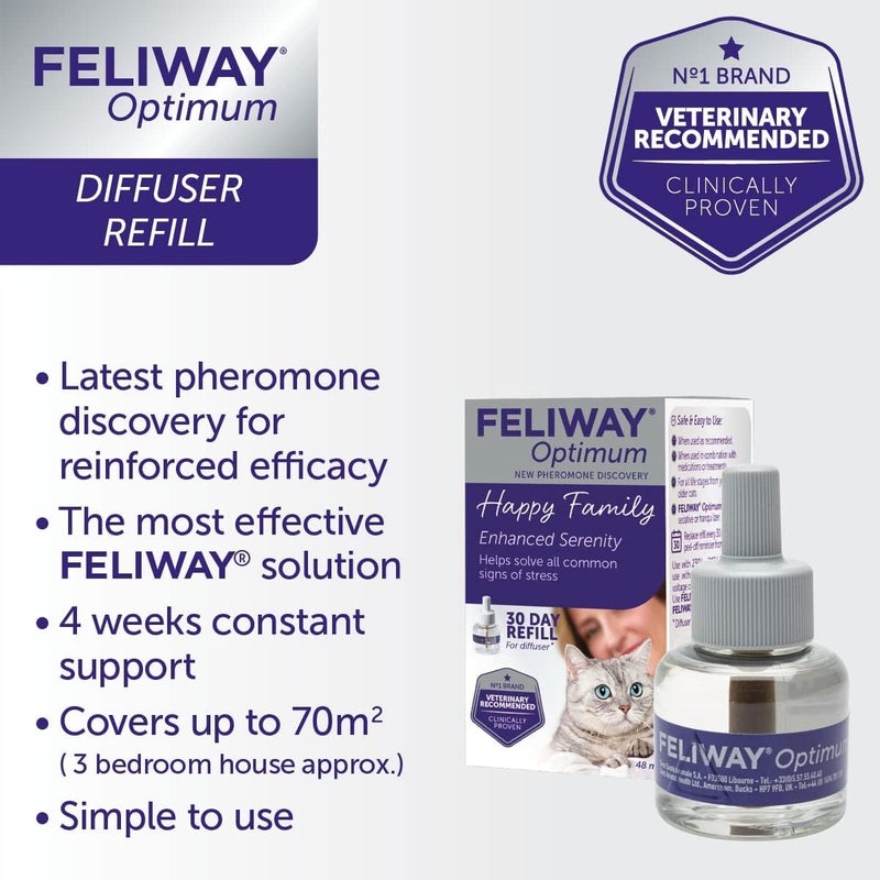 Feliway Optimum Refill,Purple, 3 Pack Temp fluctuation resistant crafted quality - Image 5