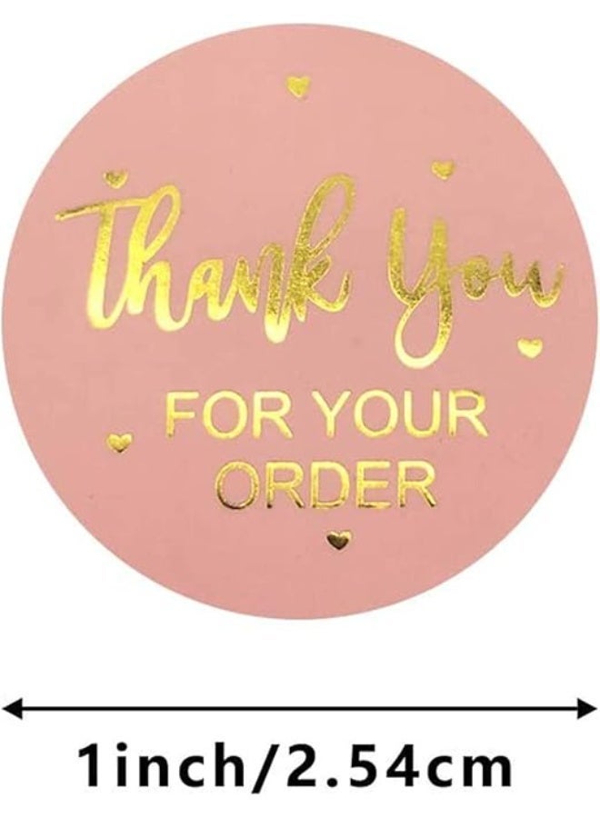 Thank You Stickers Label (1in, Gold, 500/Roll) - Image 2