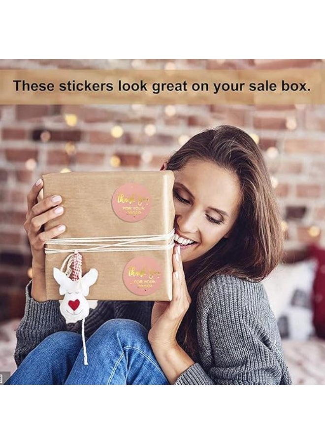 Thank You Stickers Label (1in, Gold, 500/Roll) - Image 5