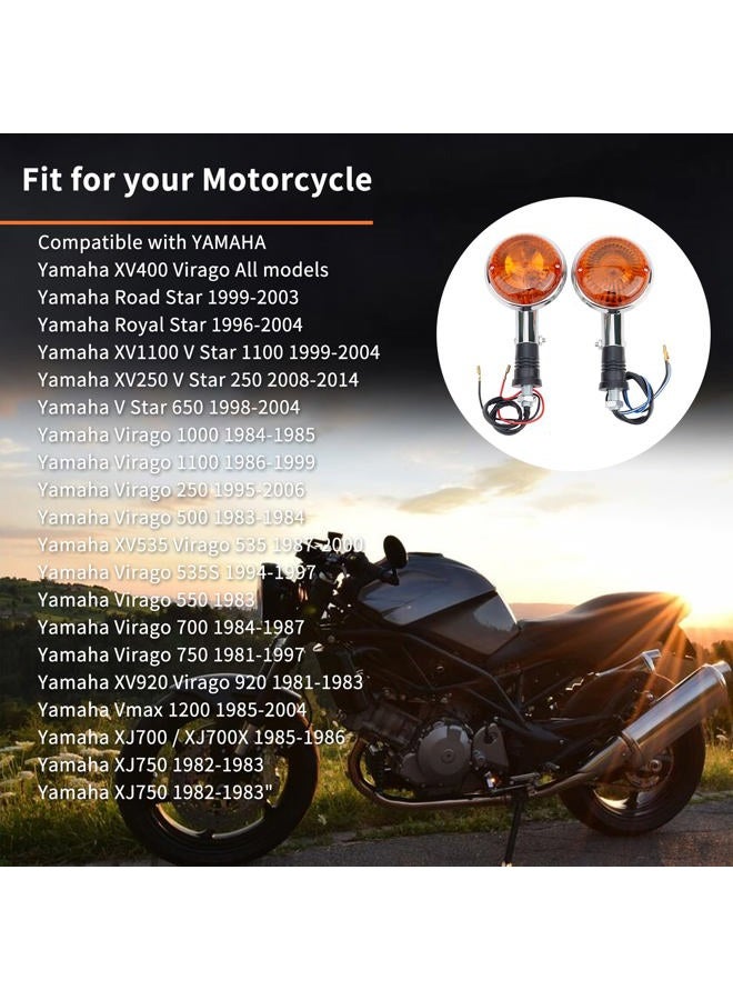 AHL Turn Signal Indicator Light for Yamaha Virago 700 1984-1987/Virago 750 1981-1997/XV920 XV 920 Virago 920 1981-1983/Vmax 1200 1985 1986 1987 1988 1989 1990 1991 1992 1993 1994 1995-2004 - Image 5