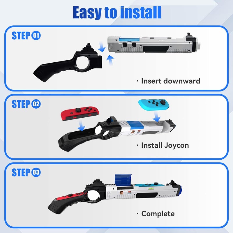 Sehawei Game Gun for Switch/OLED,Switch Game Grip Compatible with Splatoon 2/Splatoon 3,Replacement Joy with Gun Controller - Image 3