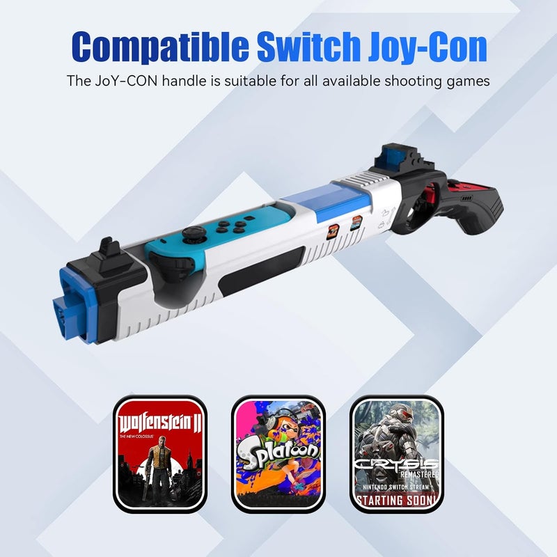 Sehawei Game Gun for Switch/OLED,Switch Game Grip Compatible with Splatoon 2/Splatoon 3,Replacement Joy with Gun Controller - Image 2