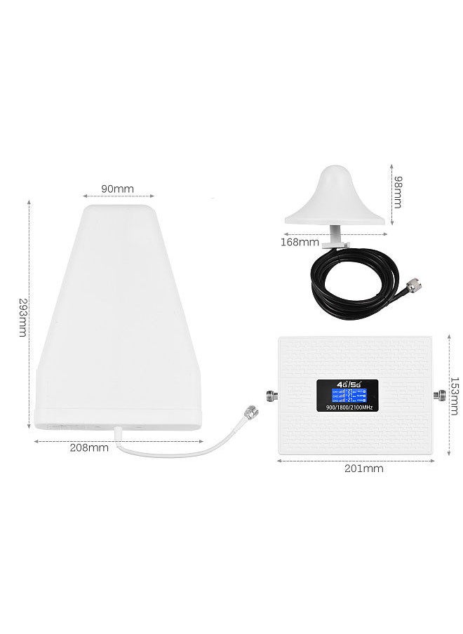 Generic - Signal Booster Kit Phone Signal Amplifier Cell Phone Signal Booster Mobile Signal Repeater Tri Band Signal Booster Repeater - Image 1