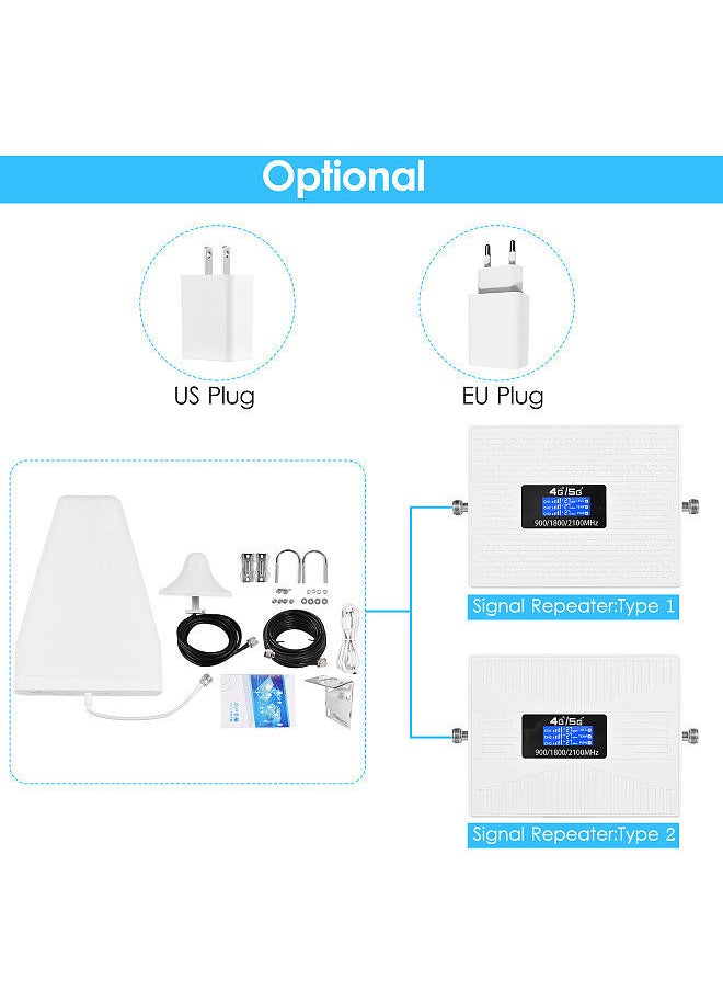 Generic - Signal Booster Kit Phone Signal Amplifier Cell Phone Signal Booster Mobile Signal Repeater Tri Band Signal Booster Repeater - Image 1