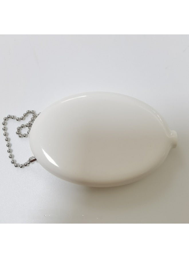 2024 PVC Coin Purse Cute Girl's Small Purse Japanese Style Small Bag Coin Holder Storage Bag Custom Pattern-Color:White-Dimensions:8*5*1.2 - Image 1