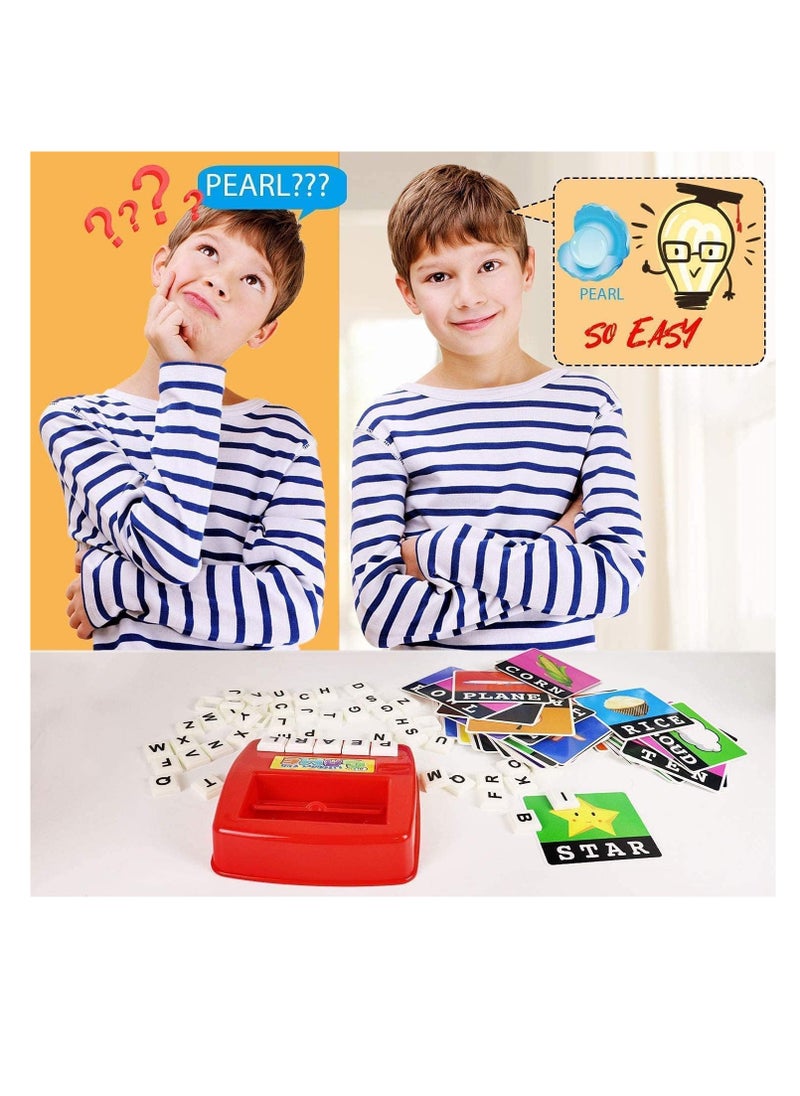Generic Learning Toys for Kids, Matching Letter Game, Educational Toys with Flash Cards, Spelling Game for 3-6 Year Old Boys Girls Preschooler Kindergarten (F)  - Image 2