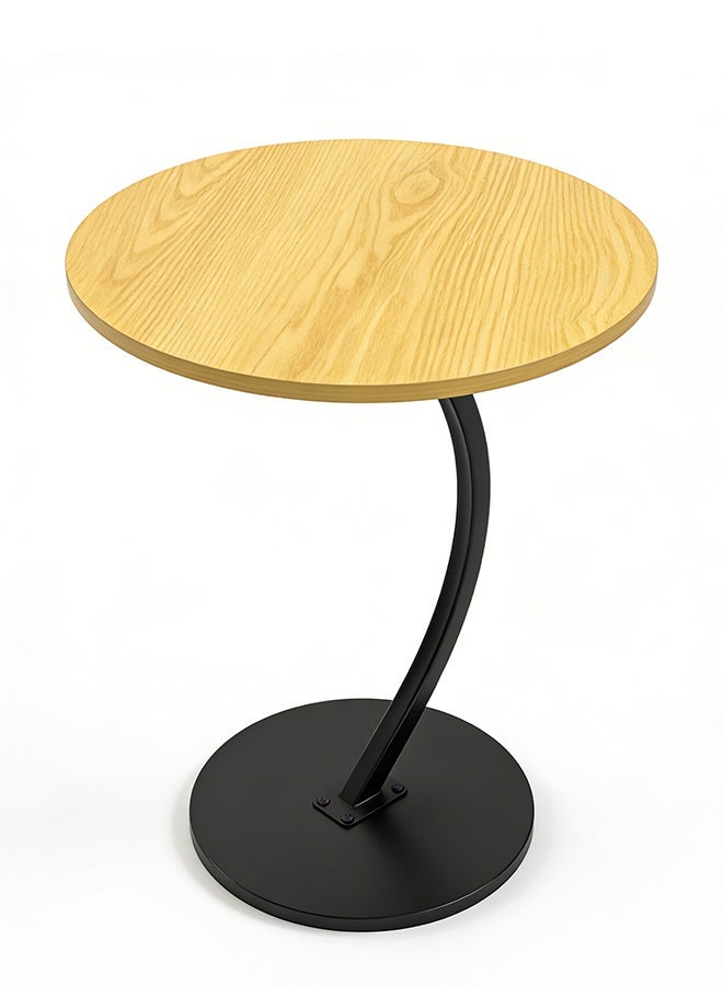 Migue home Round Coffee Table for Living Room, Side Table, Easy Assembly,  60cm H x 40cm W, Lightwood Color - Image 5