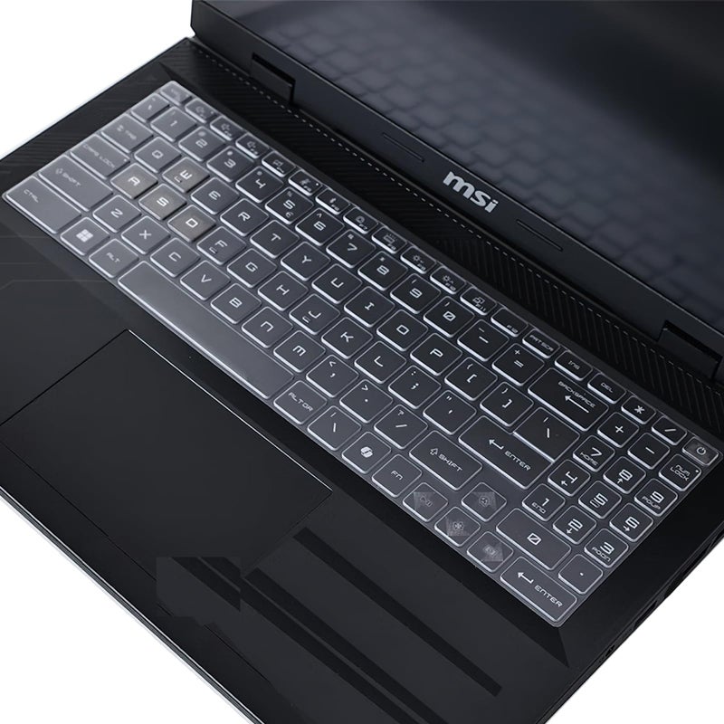 MUBUY-GOL غطاء لوحة المفاتيح لجهاز MSI Stealth 16 A16 AI Studio 2025-2023، Pulse 15/Pulse 16/Pulse 17 AI، Vector 16/17 HX، Sword 15/Sword 16/Sword 17 HX، Crosshair 16/17 HX، Katana A15/Cyborg 15، Raider GE78HX GE68HX - Image 1