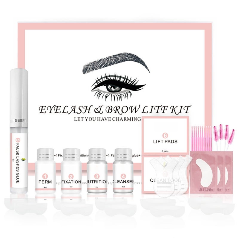 Eyelash Brow Lift Kit Professional DIY Perm Brows Lamination Kit for Salon and Home use - Image 1