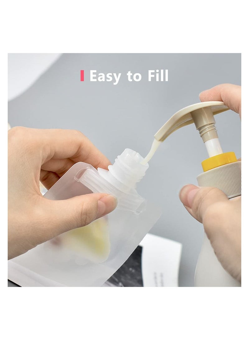 Excefore 15Pack Travel Pouches for Toiletries, TSA Approved Travel Size Portable Containers, Stand Up Pouch, Leakproof Squeezable Bags Refillable Travel Accessories for Shampoo Conditioner Lotion Soap Liquids - Image 3