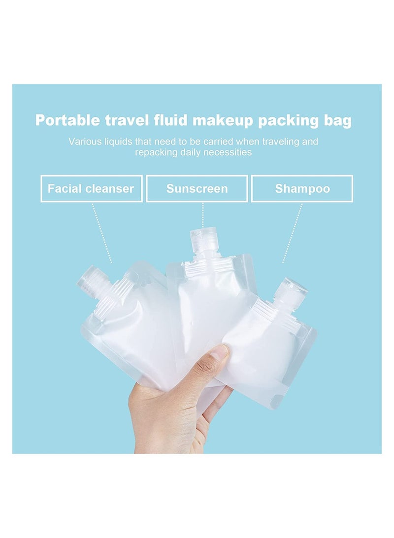 Excefore 15Pack Travel Pouches for Toiletries, TSA Approved Travel Size Portable Containers, Stand Up Pouch, Leakproof Squeezable Bags Refillable Travel Accessories for Shampoo Conditioner Lotion Soap Liquids - Image 4