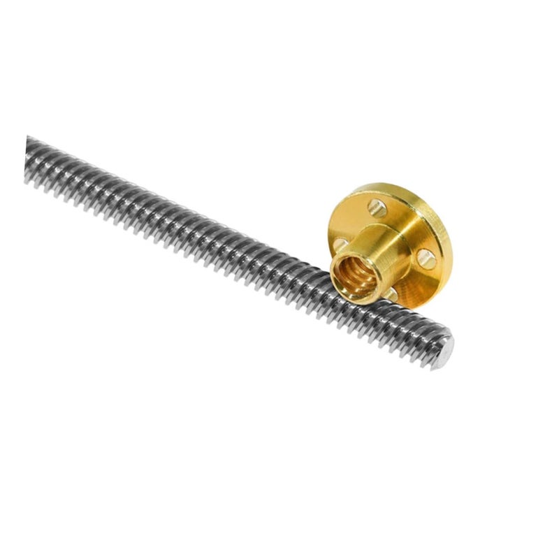 Stainless Steel Lead Screw and Nut 2PCS Set for 3D Printer Stepper Motor - Image 2