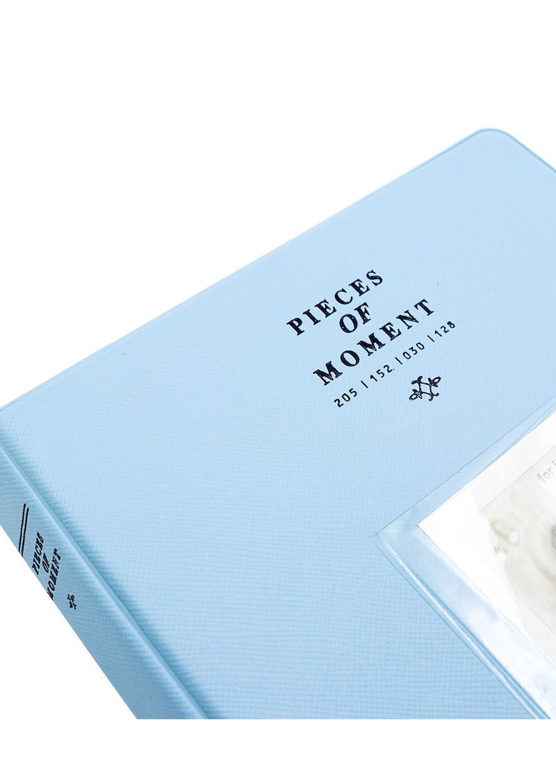 O Ozone - 128 Pockets Mini Photo Album For Fujifilm Instax Mini 9 8 7 7S 50 70 90 / Instax SP-1/ Polaroid Instant Camera And Name Card -Light Blue - Image 1