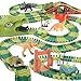 GIAT Dinosaur Track Toys  Best Birthday Gifts for 3 4 5 6 7 Year Old Boys Girls Dinosaur Race Car Track with Light  Sound Create A Dinosaur World Road Race - Image 2