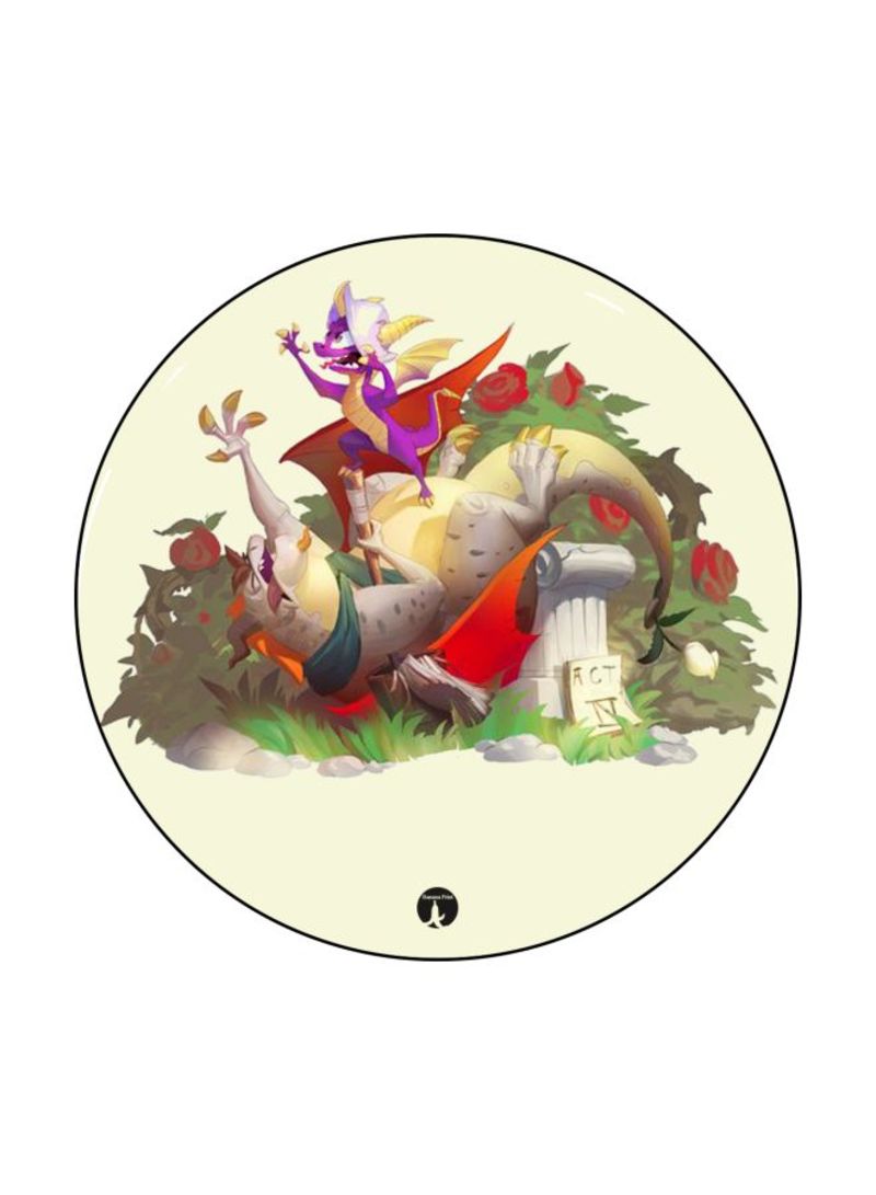 RKN Video Game Spyro Printed Fridge Magnet  Beige/Green - Image 2