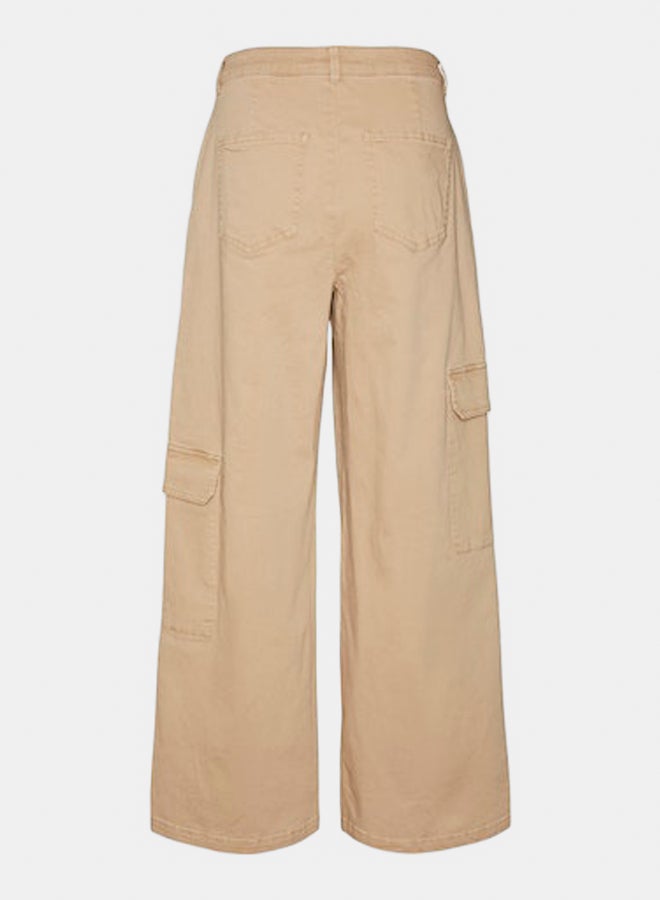 VERO MODA Womens Sif Wide Leg Cargo Pants - Image 2