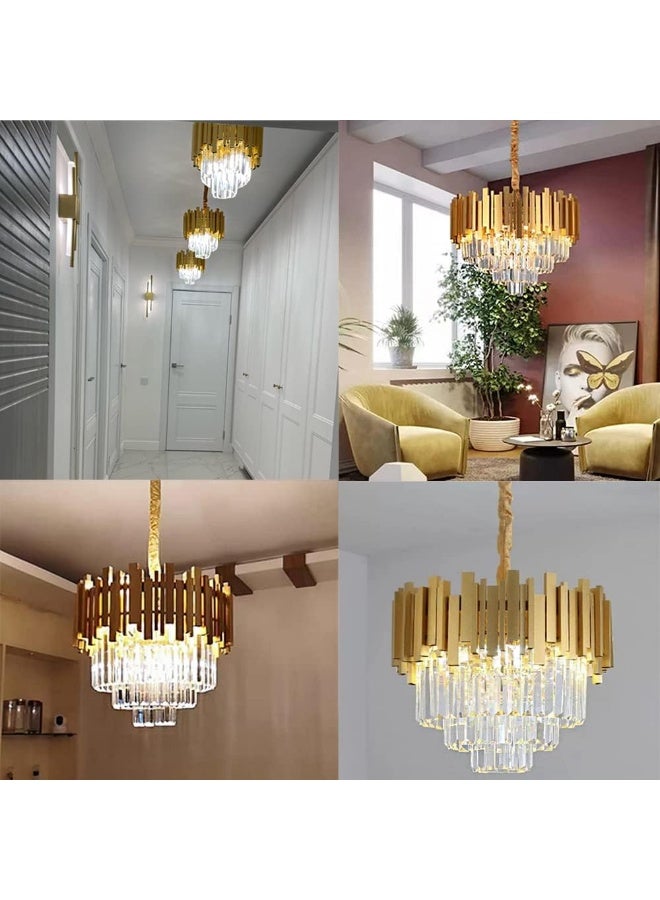 AFN Luxury Crystal Chandelier Ceiling Light with Multi-Layer Design, Elegant Hanging Ceiling Fixture for Living Room Dining Area Bedroom | Ceiling Light, Modern Chandelier - Image 2